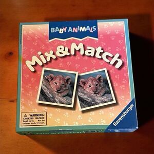 Ravensburger Baby Animal Mix & Match Card Game Memory COMPLETE